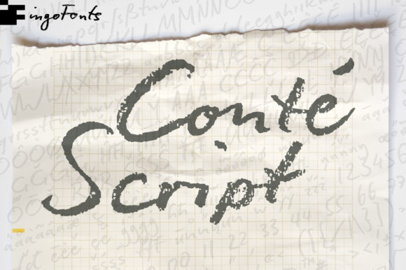 Conté Script Plus: A Handwritten Font for Makers